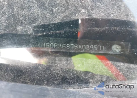 2008 Honda Accord 3.5 Ex-L из США, поврежденный, VIN 1HGCP36878A039571